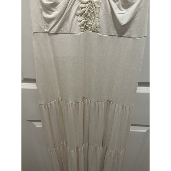 Sky Brand Maxi Dress Large Sleeveless Off White Lace Front NWT - Picture 3 of 9